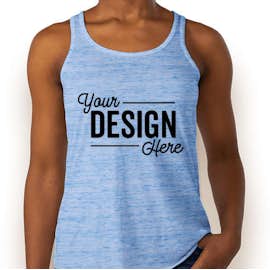 Bella + Canvas Women's Flowy Racerback Tank - Color: Blue Marble