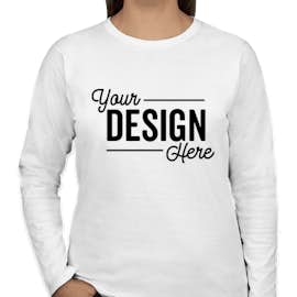 Canada - Gildan Women's 100% Cotton Long Sleeve T-shirt - Color: White