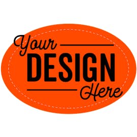 Full Color 3 in. x 2 in. Oval Roll Labels (500 per roll) - Color: Orange