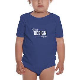 Royal Apparel USA-Made Organic Baby Bodysuit - Color: Nautical Blue