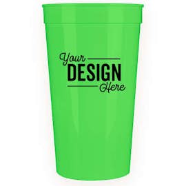 32 oz. Plastic Stadium Cup - Color: Neon Lime