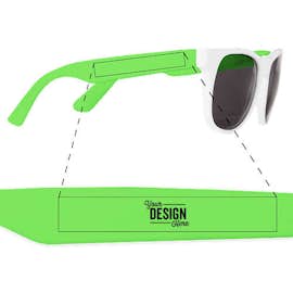 Two-Tone Promotional Sunglasses - Color: White / Green
