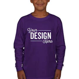 Gildan Youth Ultra Cotton Long Sleeve T-shirt - Color: Purple