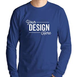 Royal Apparel USA-Made Organic Long Sleeve T-shirt - Color: Nautical Blue
