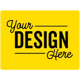 Full Color 4 in. x 3 in. Round Corner Rectangle Vinyl Decal - Color: Yellow