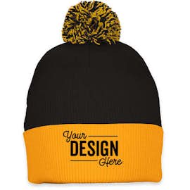 Sportsman Pom Pom Beanie - Color: Black / Gold