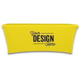Full Color 8' Stretch Tablecloth - Color: Yellow