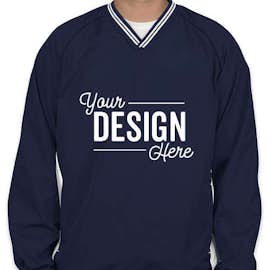 Sport-Tek Tipped V-Neck Windshirt - Color: True Navy / White