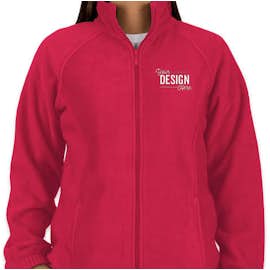 Harriton Women's Full Zip Fleece Jacket - Color: Red