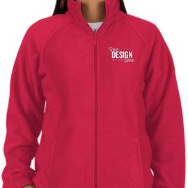 Harriton Women's Full Zip Fleece Jacket - Color: Red