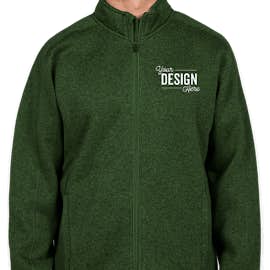 Devon & Jones Full Zip Sweater Fleece Jacket - Color: Forest Heather