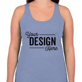 Canada - Bella + Canvas Women's Tri-Blend Racerback Tank - Color: Blue Tri-Blend