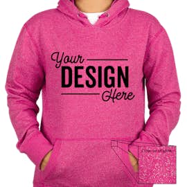 J. America Women's Glitter Pullover Hoodie - Color: Wildberry