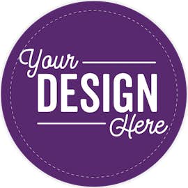 Full Color 3.5 in. Circle Roll Labels (500 per roll) - Color: Team Purple