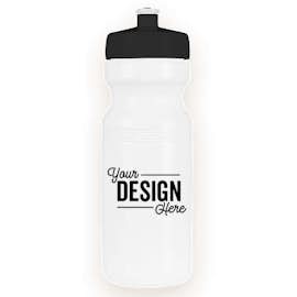 24 oz. Bike Water Bottle - Color: White / Black