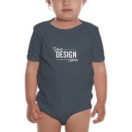 Royal Apparel USA-Made Organic Baby Bodysuit - Color: Pacific Blue