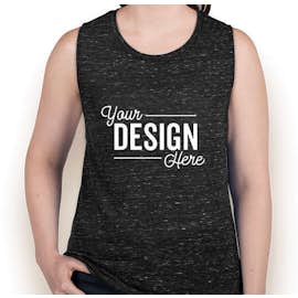 Bella + Canvas Women's Flowy Muscle Tank - Color: Black Marble