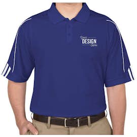Adidas ClimaLite Three Stripe Performance Polo - Color: Collegiate Royal / White