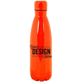 17 oz. Copper Vacuum Insulated Water Bottle - Color: Neon Orange