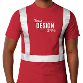 Bayside USA-Made Reflective 100% Cotton T-shirt - Color: Red