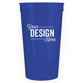32 oz. Plastic Stadium Cup - Color: Royal
