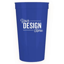 32 oz. Plastic Stadium Cup - Color: Royal