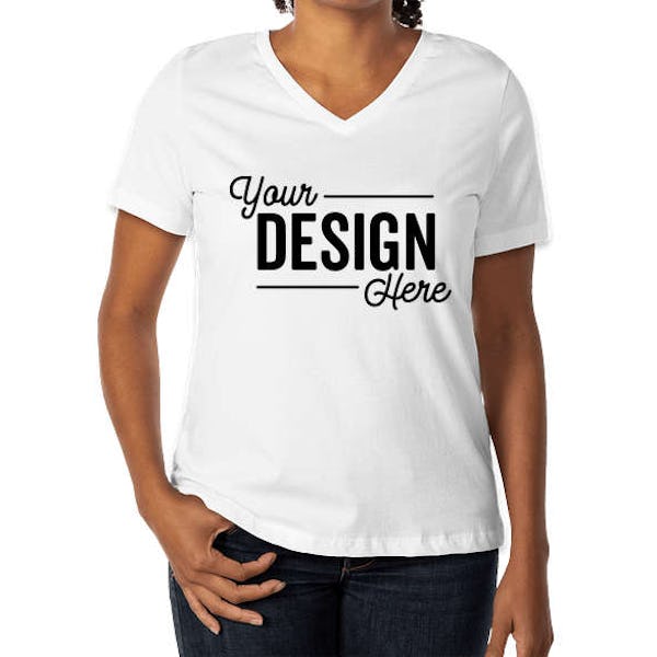Custom Bella Canvas Women S Jersey V Neck T Shirt Design Women S Short Sleeve T Shirts Online At Customink Com
