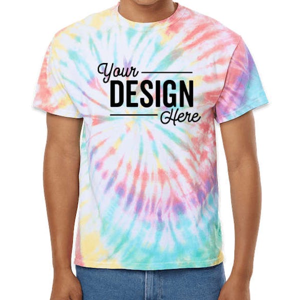 Withered Styrke Polering Custom Dyenomite 100% Cotton Rainbow Tie-Dye T-shirt - Design Short Sleeve T -shirts Online at CustomInk.com