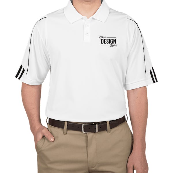 Design Custom Embroidered Adidas Climalite Three Stripe Performance Polo At Customink