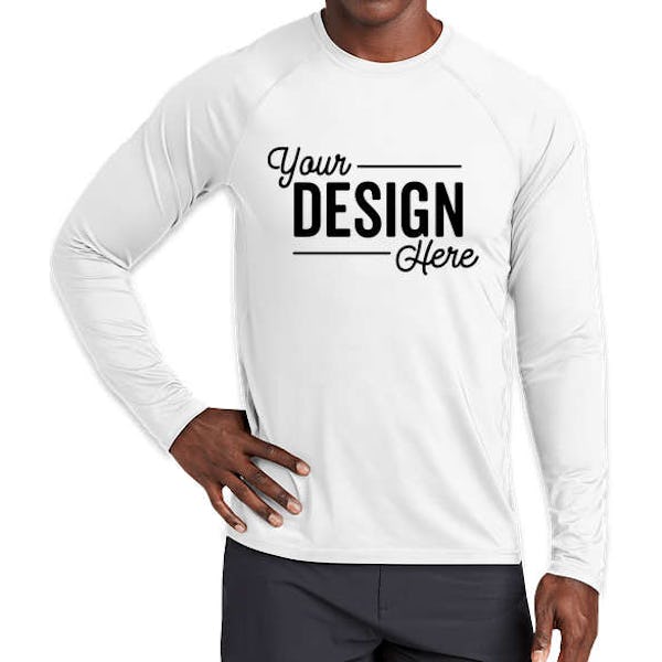 Download Custom Sport Tek Long Sleeve Rash Guard Shirt Design Rash Guards Swim Shirts Online At Customink Com