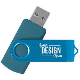 Rotate 2Tone Flash Drive 8GB - Color: Aqua