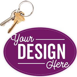 6 in. x 4 in. Oval Bumper Sticker - Color: Plum