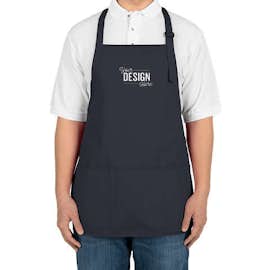 Port Authority Stain Release Medium Length Apron - Embroidered - Color: Navy