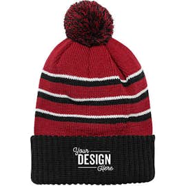 Richardson Stripe Cuffed Beanie - Color: Red / Black / White