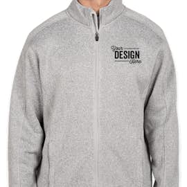 Devon & Jones Full Zip Sweater Fleece Jacket - Color: Grey Heather