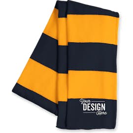 Sportsman Rugby Knit Scarf - Color: Navy / Gold