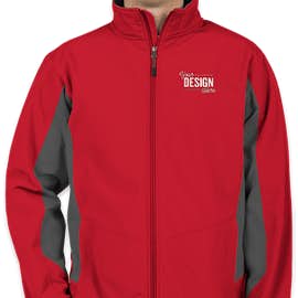 Port Authority Colorblock Soft Shell Jacket - Color: Rich Red / Battleship Grey