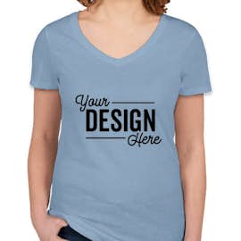 Canada - Threadfast Women's Slim Fit Lightweight V-Neck Pigment Dyed T-shirt - Color: Royal