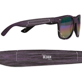 Woodtone Mirrored Malibu Sunglasses - Color: Purple