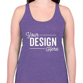 Bella + Canvas Women's Tri-Blend Racerback Tank - Color: Purple Tri-Blend