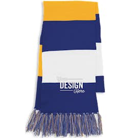 Sport-Tek Spectator Scarf - Color: True Royal / Gold / White