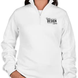 Sport-Tek Premium Women's Quarter Zip Sweatshirt - Color: White