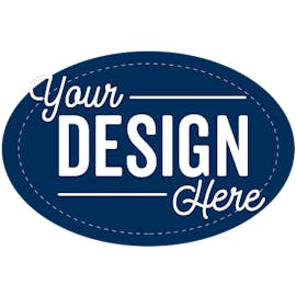 Full Color 3 in. x 2 in. Oval Roll Labels (500 per roll) - Color: Navy