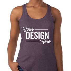 Next Level Women's Tri-Blend Racerback Tank - Color: Vintage Purple