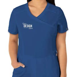 Cherokee Infinity Women's Mock Wrap Scrub Top - Color: Royal