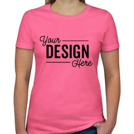 Next Level Women's Slim Fit Jersey T-shirt - Color: Hot Pink