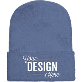 Yupoong Solid Cuff Beanie - Color: Carolina Blue