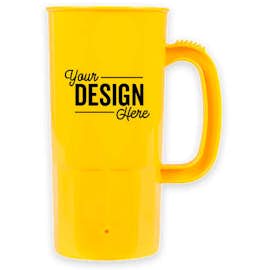 22 oz. Plastic Beverage Mug - Color: Athletic Yellow