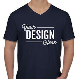 Canada - Gildan Softstyle Jersey V-Neck T-shirt - Color: Navy