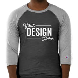 Canada - Champion Premium Fashion Raglan T-shirt - Color: Charcoal Heather / Oxford Grey